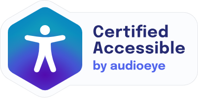 Certified Accessible by audioeye trusted seal